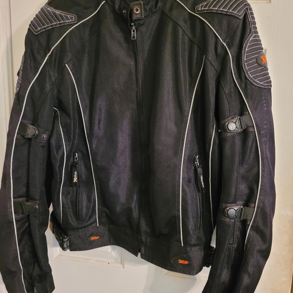 - Mens Xelement black mesh armored motorcycle jacket XXL - Picture 2 of 13